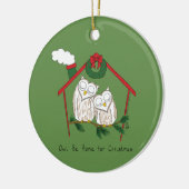 Owl Kerstmis Cute Funny Holiday Keramisch Ornament (Links)