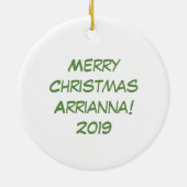 Owl Kerstmis Cute Funny Holiday Keramisch Ornament (Achterkant)