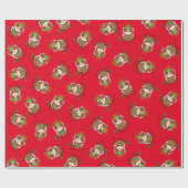 Owl Kerstmis Cute Funny Holiday Kinder Cadeaupapier (Vlak)