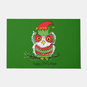 Owl Kerstmis Cute Funny Holiday Kinder Deurmat (Voorkant)