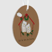 Owl Kerstmis Cute Funny Holiday Ornament (voorkant)