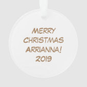 Owl Kerstmis Cute Funny Holiday Ornament (achterkant)