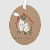 Owl Kerstmis Cute Funny Holiday Ornament (voorkant)