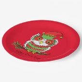 Owl Kerstmis Cute Funny Holiday Papieren Bordje (Gekanteld)