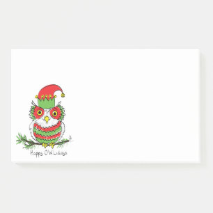 Owl Kerstmis Cute Funny Holiday Post-it® Notes