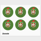 Owl Kerstmis Cute Funny Holiday Ronde Sticker (Vel)