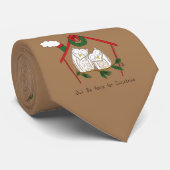 Owl Kerstmis Cute Funny Holiday Stropdas (Opgerold)