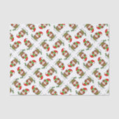 Owl Kerstmis Cute Funny Holiday Tissuepapier (Voorkant)