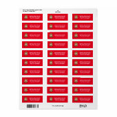 Owl Kerstmis Cute Funny Kinder Etiket (Full Sheet)