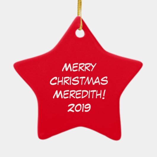 Owl Kerstmis Funny Cartoon Keramisch Ornament (Achterkant)