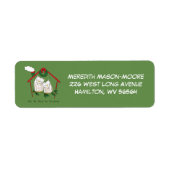 Owl Kerstmis Kinderen Etiket (Voorkant)