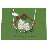 Owl Kerstmis Kinderen Groot Cadeauzakje (Voorkant)