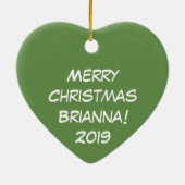 Owl Kerstmis Kinderen Keramisch Ornament (Achterkant)