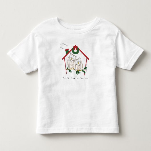 Owl Kerstmis Kinderen Kinder Shirts (Voorkant)