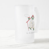 Owl Kerstmis Kinderen Matglas Bierpul (Voorkant rechts)