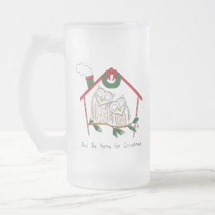 Owl Kerstmis Kinderen Matglas Bierpul