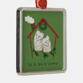 Owl Kerstmis Kinderen Metalen Ornament (Rechts)