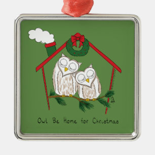 Owl Kerstmis Kinderen Metalen Ornament