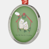 Owl Kerstmis Kinderen Metalen Ornament (Links)