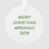 Owl Kerstmis Kinderen Ornament (achterkant)