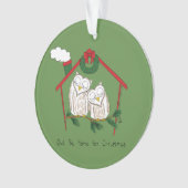 Owl Kerstmis Kinderen Ornament (voorkant)