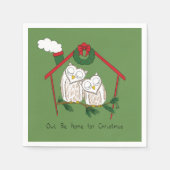 Owl Kerstmis Kinderen Servet (Voorkant)