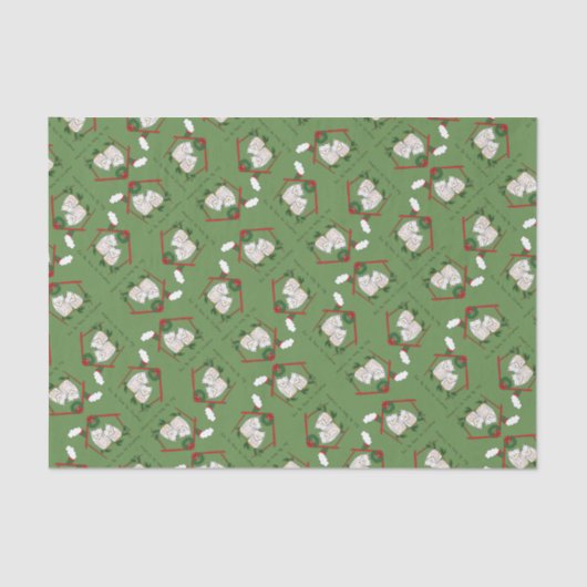 Owl Kerstmis Kinderen Tissuepapier (Voorkant)