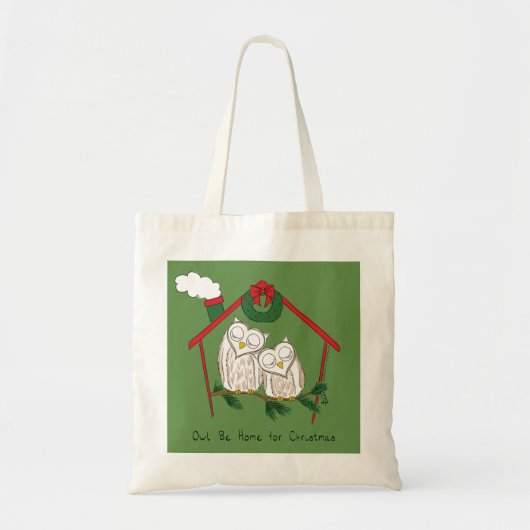 Owl Kerstmis Kinderen Tote Bag (Voorkant)