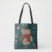 Owl Kerstmis Tote Bag (Voorkant)