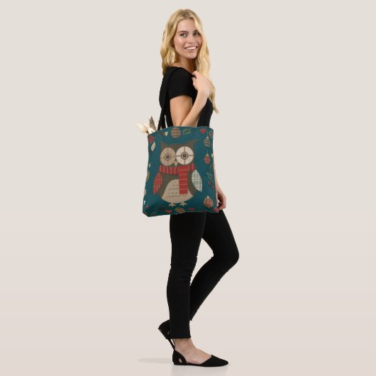 Owl Kerstmis Tote Bag (Op model)
