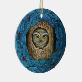 Owl kerstversiering keramisch ornament (Rechts)