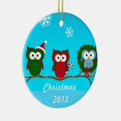Owl kerstversiering keramisch ornament (Rechts)
