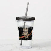  Owl Ketting op de Witte Grens van de Stars van de Acryl Drinkbeker (Achterkant)