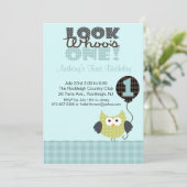 Owl Kijk eens wie de uitnodiging van één dag is (Staand voorkant)