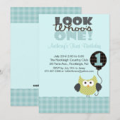Owl Kijk eens wie de uitnodiging van één dag is (Voorkant / Achterkant)