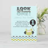 Owl Kijk eens wie de uitnodiging van één dag is (Staand voorkant)