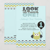 Owl Kijk eens wie de uitnodiging van één dag is (Voorkant / Achterkant)