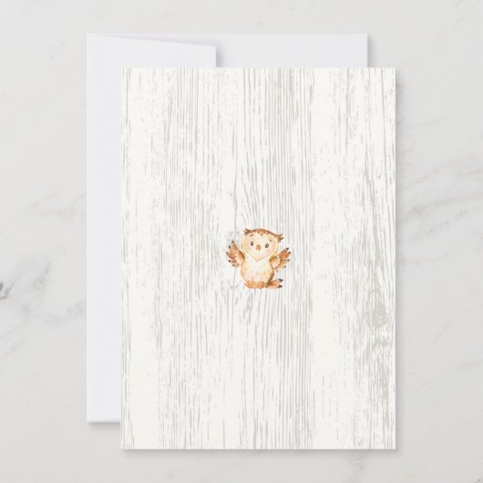 Owl Kijk eens wie er hier is Girls Photo Birth Ann Aankondiging (Achterkant)