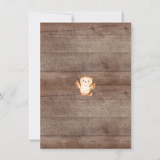 Owl Kijk eens wie hier is Jongen Foto Aankondiging (Achterkant)