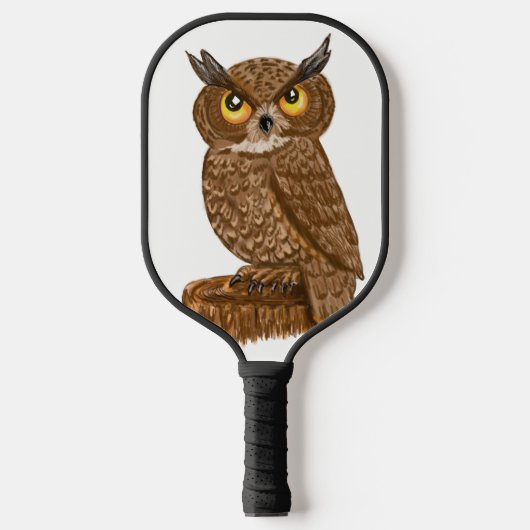 Owl Kijk wie er speelt Pickleball Paddle (Voorkant)