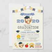 Owl Kinder Afstuderen Aankondiging Uitnodiging (Voorkant)