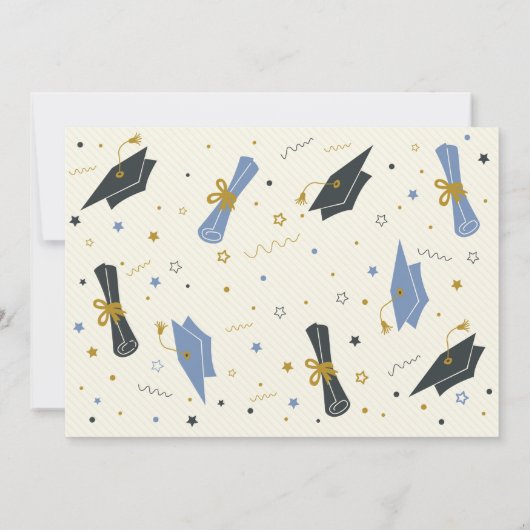 Owl Kinder Afstuderen Fotoaankondiging Uitnodiging (Achterkant)