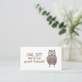 Owl Kinder Roepkaart Contactkaartje (Staand voorkant)