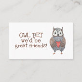 Owl Kinder Roepkaart Contactkaartje (Voorkant)