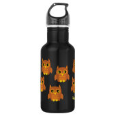 Owl Kinder vogelflesje met naam Waterfles (Voorkant)