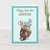 Owl, Kitten en muis gaan goed Kaart (Voorkant)