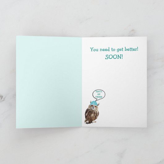 Owl, Kitten en muis gaan goed Kaart (Binnen)