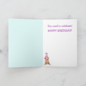 Owl, Kitten en muis, geboortedag Kaart (Binnen)