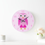 Owl klok: Roze boomkorren Grote Klok (Huis)