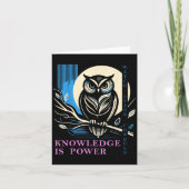 Owl - Knowledge Is Wer - Wisdom Owl Design Kaart (Voorkant)